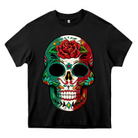 Black Mexican Skull Heavy Core Tee - texasbilliewilder