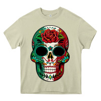 Mossy Mexican Skull Heavy Core Tee - texasbilliewilder