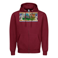 Burgundy love texas armadillo license plate Zipper Hoodie - BarkalooDesign