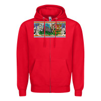 Red love texas armadillo license plate Zipper Hoodie - BarkalooDesign