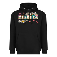 Black daisy teacher Heavyweight Hoodie - AdoDesignShop