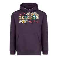 Plum daisy teacher Heavyweight Hoodie - AdoDesignShop