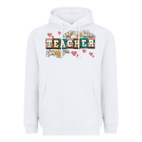 White daisy teacher Heavyweight Hoodie - AdoDesignShop
