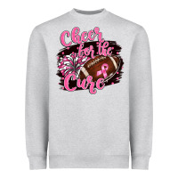 Heather Grey cheer for the cure Heavyweight Sweatshirt - BarkalooDesign