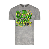 Cloud Rock lucky girl st. patricks day Vintage Tee - HowdyJamesFarm