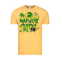 Vintage Mustard lucky girl st. patricks day Vintage Tee - HowdyJamesFarm