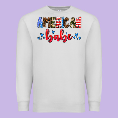 American Babe Premium Sweatshirt Designed By Adodesignshop