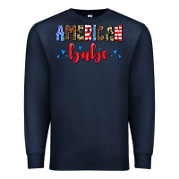 Navy American babe Premium Sweatshirt - AdoDesignShop