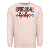 Pale Pink American babe Premium Sweatshirt - AdoDesignShop
