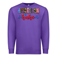 Purple American babe Premium Sweatshirt - AdoDesignShop