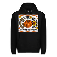 Black With God All Things Are Possible Premium Hoodie - CowhideDigitalArt