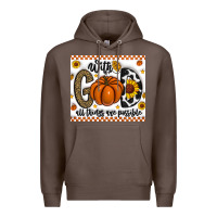 Coffee With God All Things Are Possible Premium Hoodie - CowhideDigitalArt