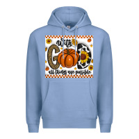 Colony Blue With God All Things Are Possible Premium Hoodie - CowhideDigitalArt