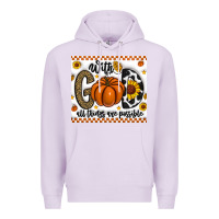 Lilac With God All Things Are Possible Premium Hoodie - CowhideDigitalArt