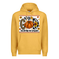 Mustard With God All Things Are Possible Premium Hoodie - CowhideDigitalArt