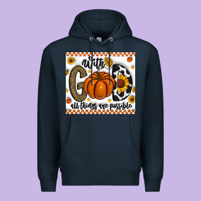 With God All Things Are Possible Premium Hoodie Designed By Cowhidedigitalart