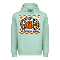 Seafoam With God All Things Are Possible Premium Hoodie - CowhideDigitalArt