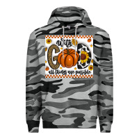 Slate Camo With God All Things Are Possible Premium Hoodie - CowhideDigitalArt