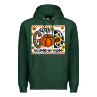 Sports Green With God All Things Are Possible Premium Hoodie - CowhideDigitalArt