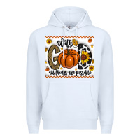 White With God All Things Are Possible Premium Hoodie - CowhideDigitalArt