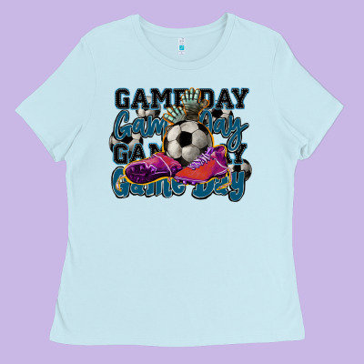 Game Day Soccer Ladies Tee Designed By Howdyjamesfarm