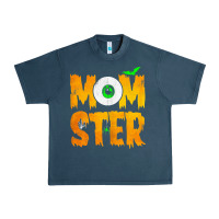 Midnight Navy womens momster tshirt halloween scary costume mom t shirt Urban Heavy Tee - maiPhamDesign