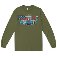 Army Green Sweet land of liberty Long Sleeve Tee - FaDigitalArtStudio