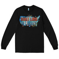 Black Sweet land of liberty Long Sleeve Tee - FaDigitalArtStudio