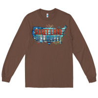 Chestnut Sweet land of liberty Long Sleeve Tee - FaDigitalArtStudio