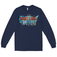 Navy Sweet land of liberty Long Sleeve Tee - FaDigitalArtStudio