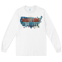 White Sweet land of liberty Long Sleeve Tee - FaDigitalArtStudio