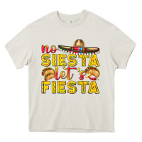 Cream No Siesta Let's Fiesta Heavy Core Tee - texasbilliewilder