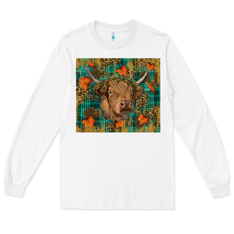 Fall Highland Cow Tumbler Long Sleeve Tee by RanaPortraitStore | Teevron