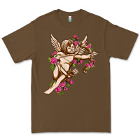 Cacao Cupid with rose Valentine's Day Premium Tee - HowdyJamesFarm
