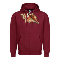 Burgundy sea   shell Zipper Hoodie - BarkalooDesign
