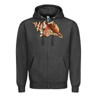Charcoal Heather sea   shell Zipper Hoodie - BarkalooDesign