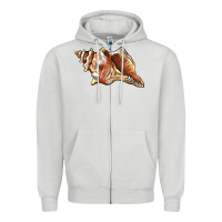 Dove Grey sea   shell Zipper Hoodie - BarkalooDesign