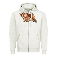 Oatmeal Heather sea   shell Zipper Hoodie - BarkalooDesign
