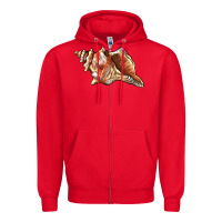 Red sea   shell Zipper Hoodie - BarkalooDesign