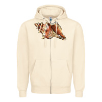 Sandshell sea   shell Zipper Hoodie - BarkalooDesign