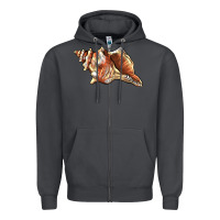 Smoke sea   shell Zipper Hoodie - BarkalooDesign