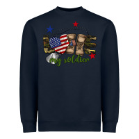 Navy Love My Soldier Heavyweight Sweatshirt - BarkalooDesign