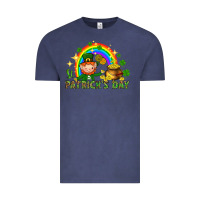 Vintage Denim St. Patrick's Day Elf with elements Vintage Tee - HowdyJamesFarm