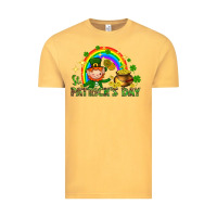 Vintage Mustard St. Patrick's Day Elf with elements Vintage Tee - HowdyJamesFarm