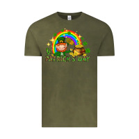 Vintage Olive St. Patrick's Day Elf with elements Vintage Tee - HowdyJamesFarm