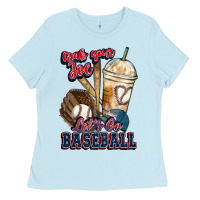 Grab Your Joe Lets Go Baseball Ladies Tee | Teevron