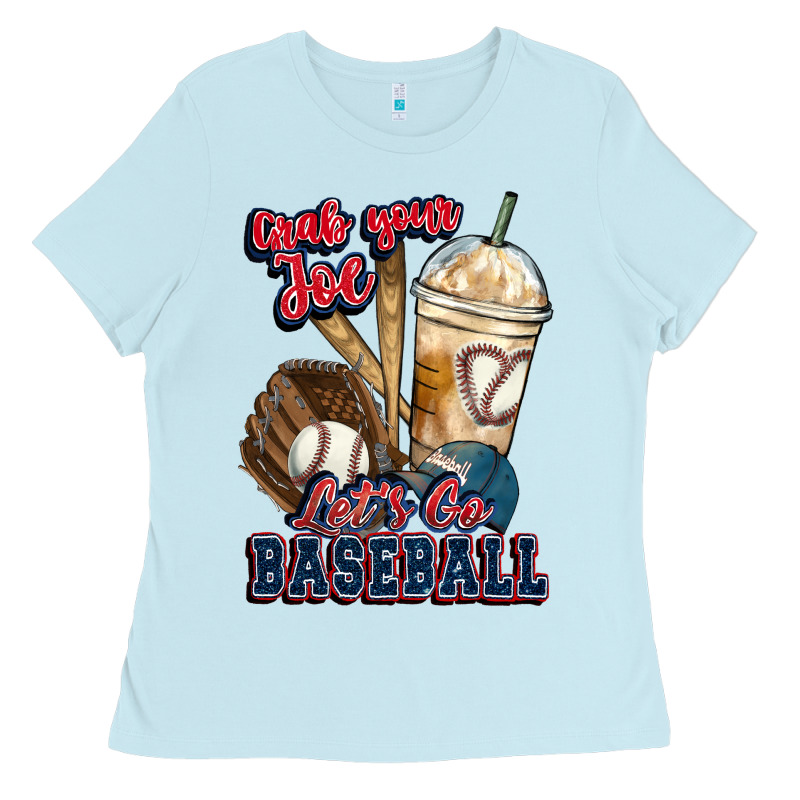 Grab Your Joe Lets Go Baseball Ladies Tee by HowdyJamesFarm | Teevron