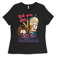 Black Grab your joe lets go baseball Ladies Tee - HowdyJamesFarm