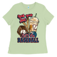 Matcha Grab your joe lets go baseball Ladies Tee - HowdyJamesFarm