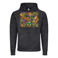 Vintage Black mardi gras plaid purple glitter background Vintage Hoodie - FaDigitalArtStudio